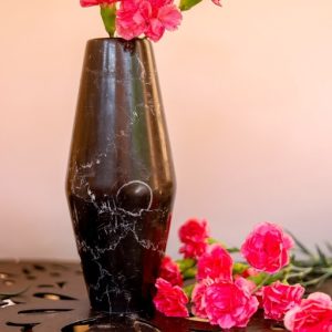 گلدان سنگی لوکس لوزی ارتفاع حدود 25 سانتی | جهیزیه عروس | کادویی | هدیه تولد | ظروف سنگی آقای سنگی | ظروف آنتیک و کلکسیونی