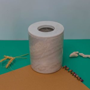 سطل زباله سنگی ،سنگ طبیعی سفید ازناء رگه دار،با قابلیت جدا شدن درب،یک محصول زیبا،عمری و همیشگی،سایز بزرگ | هدیه تولد | جهیزیه عروس | کادویی | ظروف سنگی آقای سنگی | ظروف آنتیک و کلکسیونی