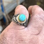 قیمت و خرید انگشتر فیروزه عجمی معدنی نیشابور - Image 3