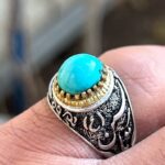 قیمت و خرید انگشتر فیروزه عجمی معدنی نیشابور - Image 2