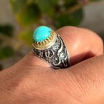 قیمت و خرید انگشتر فیروزه عجمی معدنی نیشابور