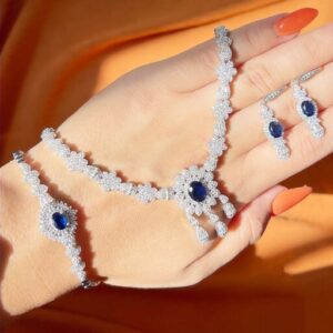 ست نقره زنانه | ست نقره 925 عیار | انگشتر نقره | گردنبند نقره | گوشواره نقره | سرویس نقره | جواهری خانوم سنگی