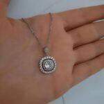 گردنبند نقره عیار 925 | گردنبند نقره | طرح امرالدکات | گردنبند زنانه | جواهری خانوم سنگی | کد 1021