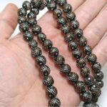 قیمت و خرید تسبیح چوب داز خرما وحشی آلومینیوم و مس کوب 57 دانه سایز 10 - Image 3
