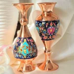 قیمت و خرید گلدان مسی و پرداز 20 سانتی دو عددی مدل پرداز طلایی به همراه جعبه فانتزی - Image 4