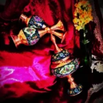 قیمت و خرید گلدان مسی و پرداز 16 سانتی طرح ترنج بسته دو عددی - Image 4