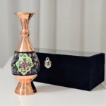قیمت و خرید گلدان مسی و پرداز ارتفاع 25سانت به همراه جعبه فانتزی مناسب هدیه - Image 7