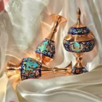 قیمت و خرید ست گلدان 20 و شکلات خوری 23 پایه دار مس پرداز طلایی - Image 4