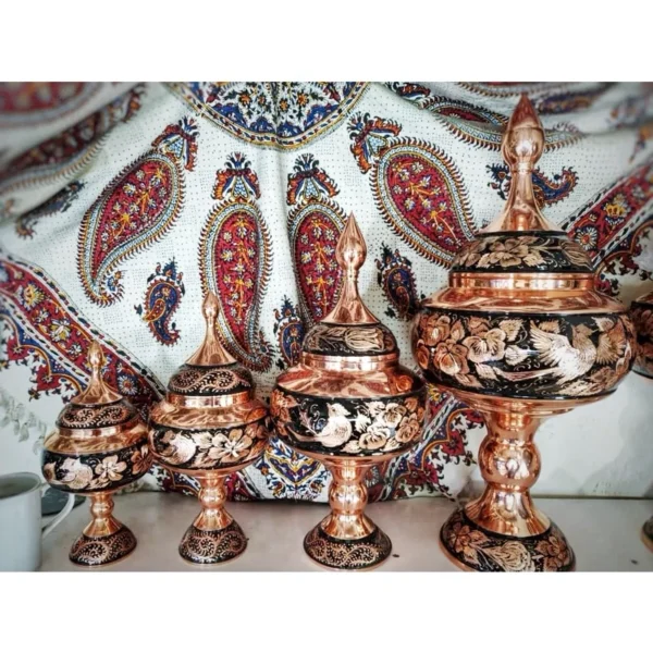 قیمت و خرید شکلات خوری مسی مدل الماس تراش ارتفاع 50 - Image 2