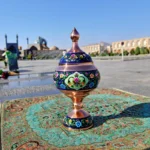 قیمت و خرید شکلات خوری مسی پایه دار مس و پرداز ارتفاع 23 سانتی - Image 6