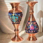قیمت و خرید گلدان مسی و پرداز 20 سانتی دو عددی مدل پرداز طلایی به همراه جعبه فانتزی - Image 2
