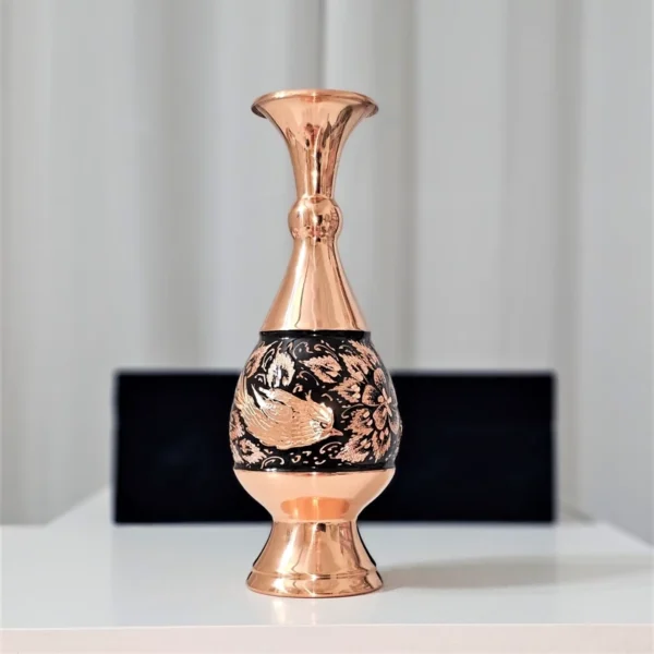 قیمت و خرید گلدان مسی مدل الماس تراش ارتفاع 25سانت به همراه جعبه فانتزی - Image 1