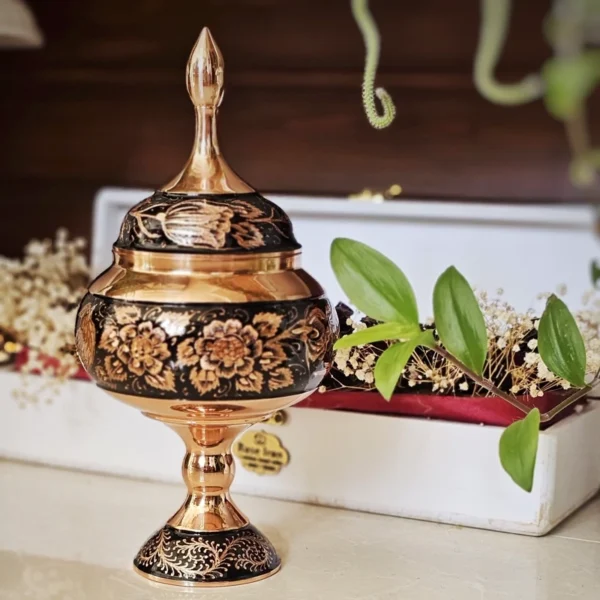 قیمت و خرید شکلات خوری مسی مدل الماس تراش ارتفاع 31 به همراه جعبه فانتزی - Image 7