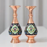 قیمت و خرید گلدان مسی و پرداز ارتفاع 20 سانتی مجموعه دو عددی - Image 4