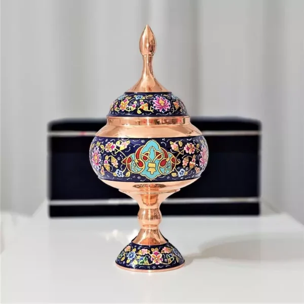 قیمت و خرید شکلات خوری مس و پرداز طلایی ارتفاع 28 به همراه جعبه فانتزی - Image 8