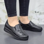 قیمت و خرید کفش زنانه طبی دست دوز مدل یلدا رنگ مشکی(همراه با کفی طبی و خارپاشنه)