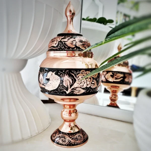 قیمت و خرید شکلات خوری مسی مدل الماس تراش ارتفاع 28 - Image 6
