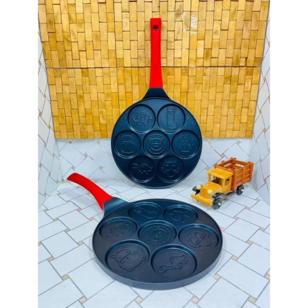 قیمت و خرید تابه گریل دایره 7 خونه Baby heart grill pan وارداتی اصل - Image 3