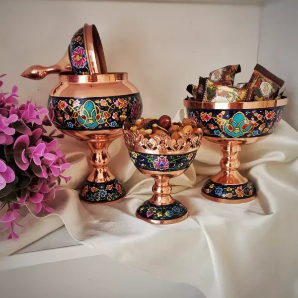 قیمت و خرید شکلات خوری مس و پرداز طلایی ارتفاع 28 - Image 5