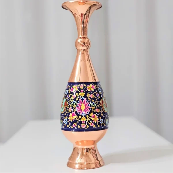 قیمت و خرید گلدان مس و پرداز (طلایی) ارتفاع 30 سانتی به همراه جعبه هدیه شخصی و سازمانی - Image 7