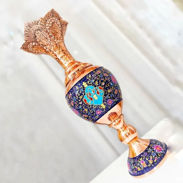 قیمت و خرید سنبل دان مس و پرداز و قلمزنی ارتفاع 48 مجموعه دوعددی - Image 10