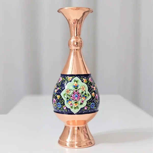 قیمت و خرید گلدان مسی و پرداز ارتفاع 25سانت به همراه جعبه فانتزی مناسب هدیه - Image 2