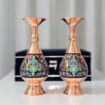 قیمت و خرید گلدان مسی و پرداز 20 سانتی دو عددی مدل پرداز طلایی به همراه جعبه فانتزی - Image 6