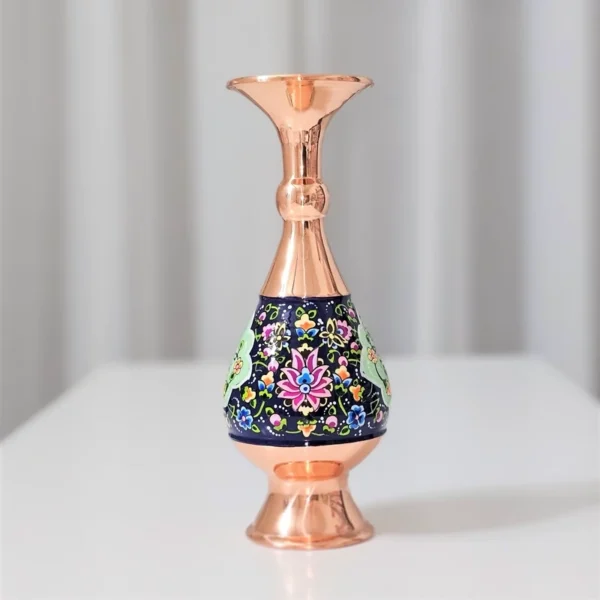 قیمت و خرید گلدان مسی و پرداز ارتفاع 20 سانتی مجموعه دو عددی - Image 7