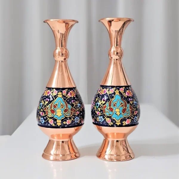 قیمت و خرید گلدان مسی مدل مس و پرداز اعلا ارتفاع 25 سانت - Image 1