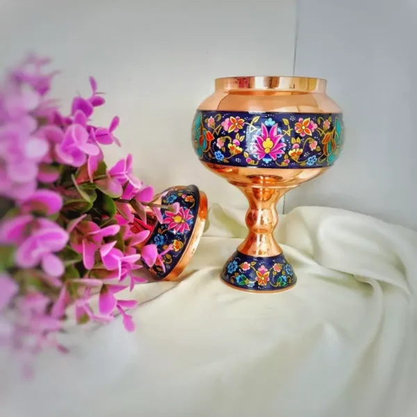قیمت و خرید شکلات خوری مس و پرداز طلایی ارتفاع 28 - Image 8