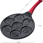 قیمت و خرید تابه گریل دایره 7 خونه Baby heart grill pan وارداتی اصل - Image 6