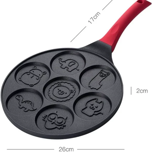 قیمت و خرید تابه گریل دایره 7 خونه Baby heart grill pan وارداتی اصل - Image 6
