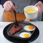 قیمت و خرید ماهی تابه چند خانه مدل سه خانه با جنس چدن نچسب وارداتی