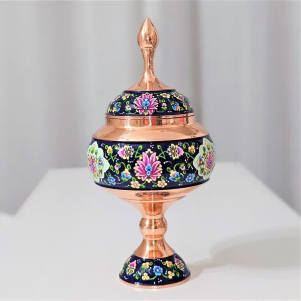 قیمت و خرید شکلات خوری پایه دار مس و پرداز ارتفاع 27 - Image 4