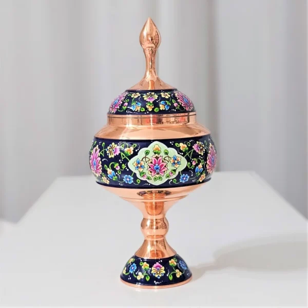 قیمت و خرید شکلات خوری مسی پایه دار مس و پرداز ارتفاع 27 به همراه جعبه فانتزی - Image 8