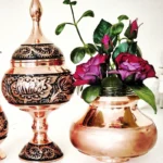 قیمت و خرید شکلات خوری مسی پایه دار مدل الماس تراش ارتفاع 23 - Image 3