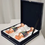 قیمت و خرید گلدان مسی دو عددی 25 سانتی مس و پرداز به همراه جعبه فانتزی - Image 5