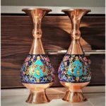 قیمت و خرید گلدان مسی و پرداز 20 سانتی دو عددی مدل پرداز طلایی به همراه جعبه فانتزی - Image 3