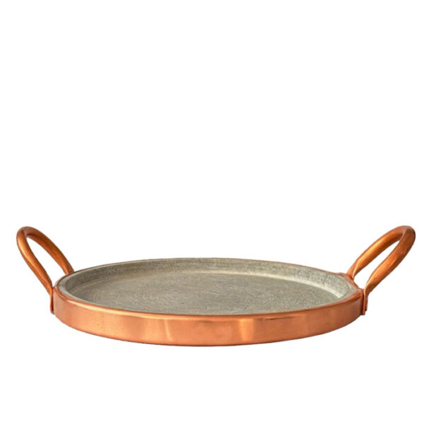 قیمت و خرید ماهیتابه و گریل سنگی با دسته مسی سوپر رویال صادراتی - Image 1