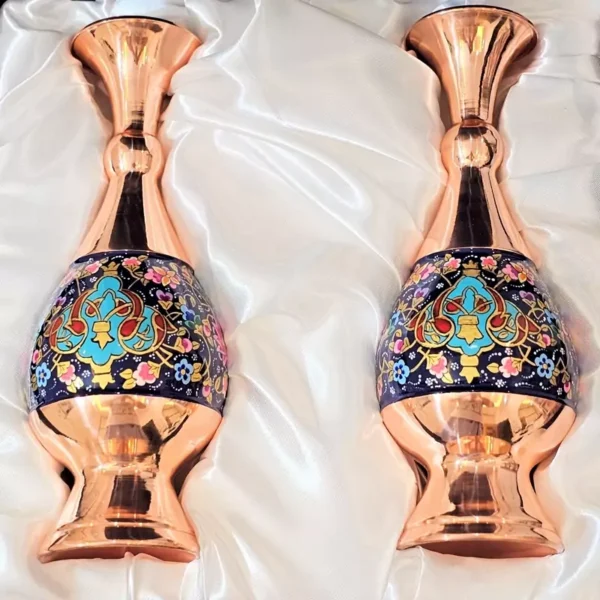 قیمت و خرید گلدان مسی مدل مس و پرداز 25سانت دوعددی به همراه جعبه فانتزی - Image 4
