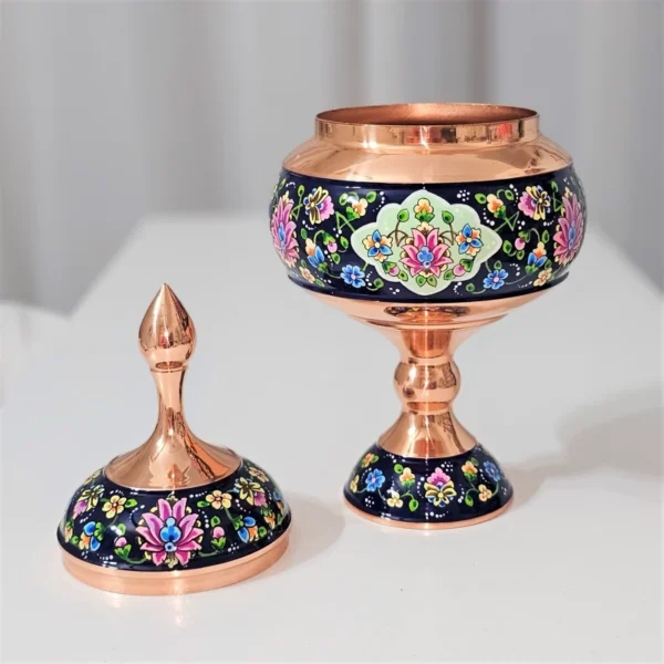 قیمت و خرید شکلات خوری پایه دار مس و پرداز ارتفاع 27 - Image 3