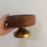 قیمت و خرید ست کاسه چوبی پایه دار 3 تکه - Image 5