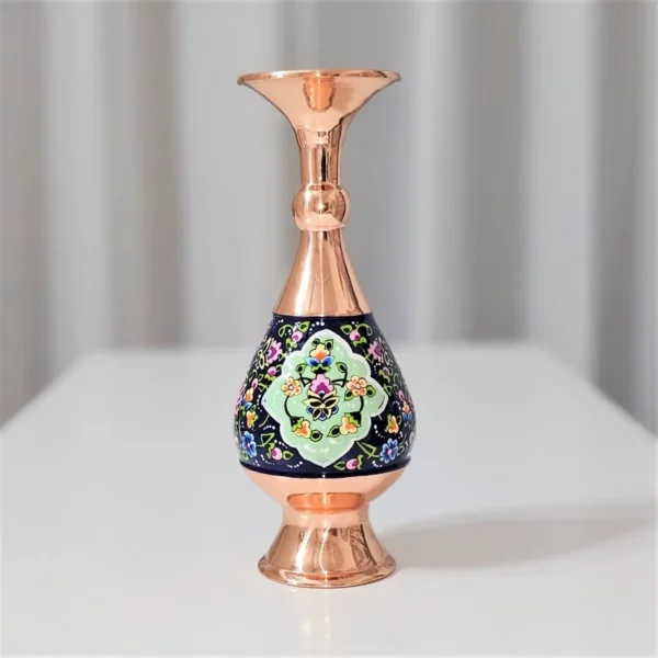 قیمت و خرید گلدان مسی و پرداز ارتفاع 20 سانتی مجموعه دو عددی - Image 1