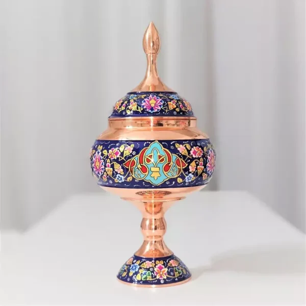 قیمت و خرید شکلات خوری مس و پرداز طلایی ارتفاع 28 - Image 1