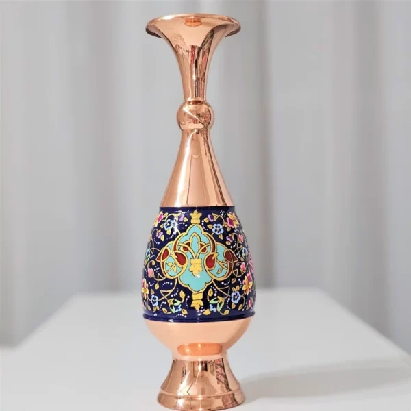 قیمت و خرید گلدان مس و پرداز (طلایی) ارتفاع 30 سانتی به همراه جعبه هدیه شخصی و سازمانی - Image 2