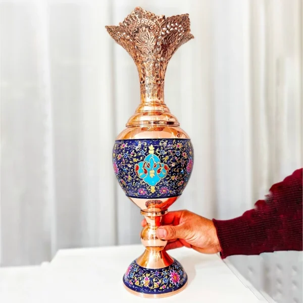 قیمت و خرید سنبل دان مس و پرداز و قلمزنی ارتفاع 48 مجموعه دوعددی - Image 2