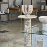 قیمت و خرید میز عسلی تراورتن | میز سنگی