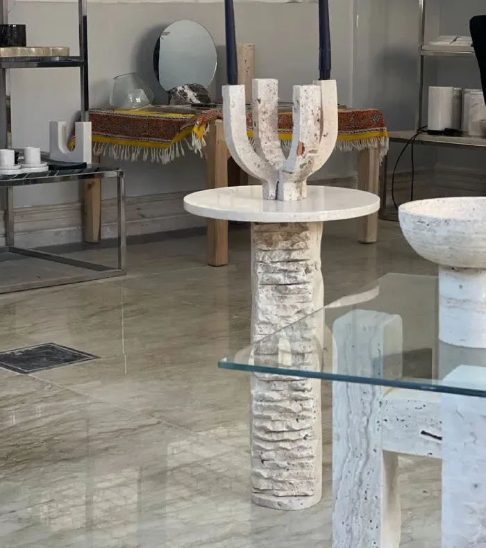 رنگین-کمان-700x789-1-24-7 قیمت و خرید میز عسلی تراورتن | میز سنگی - Image 1