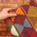 قیمت و خرید گلیم دستباف دو رو قشقایی رنگ گیاهی و پشم دستریس شسته شده و سرویس شده - Image 2