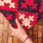 قیمت و خرید گلیم دستباف دو رو قشقایی رنگ گیاهی و پشم دستریس شسته شده و سرویس شده